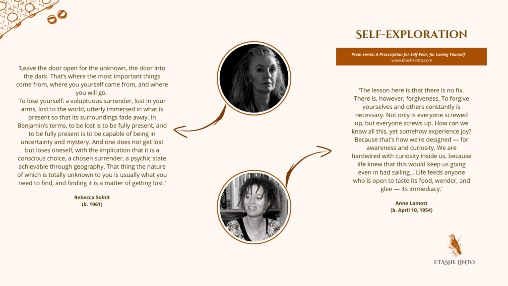 Rebecca Solnit and Anne Lamott on how to love yourself.